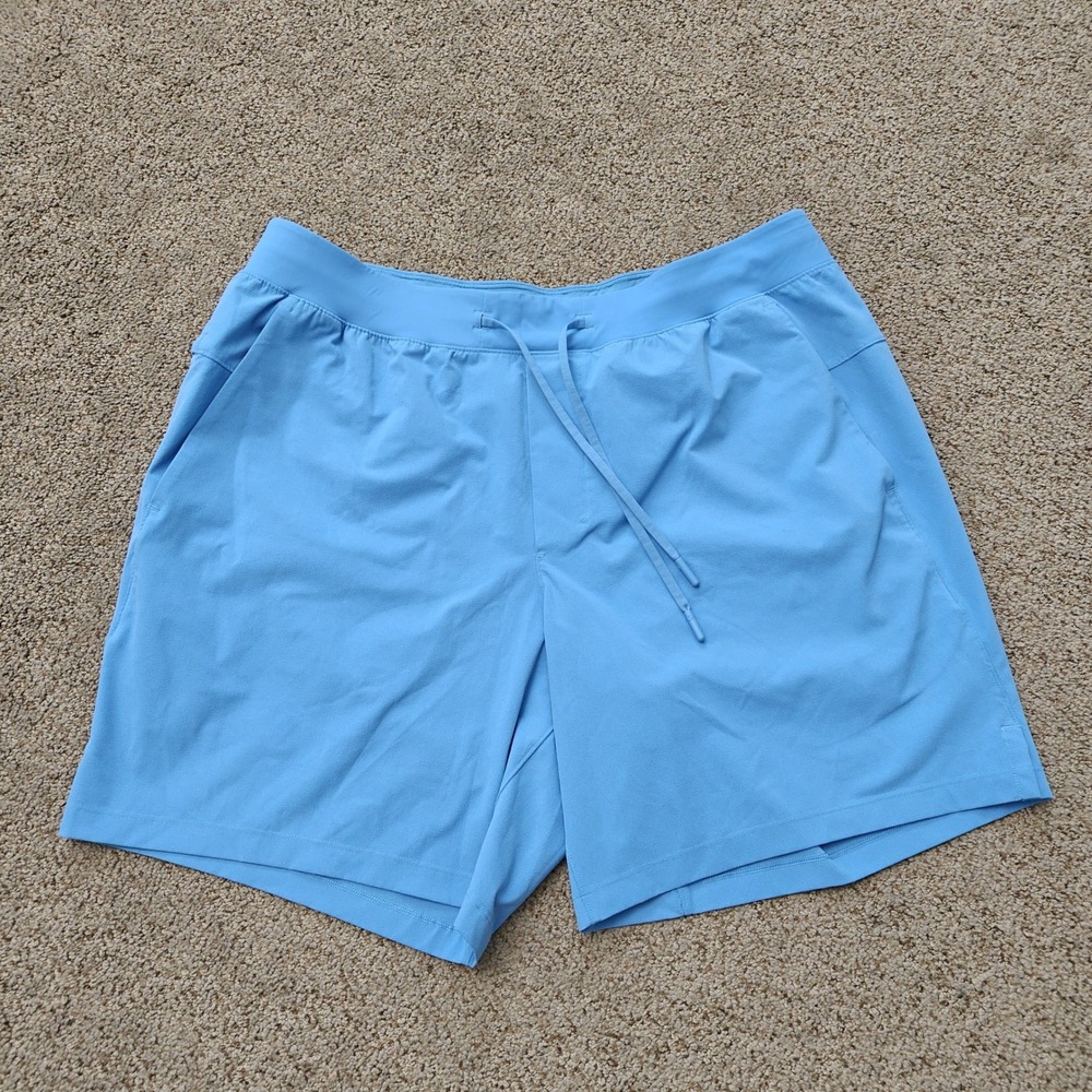 Lululemon Mens Activewear Shorts Performance   Training Light Blue XL LM7BJ0S - Picture 2 of 10